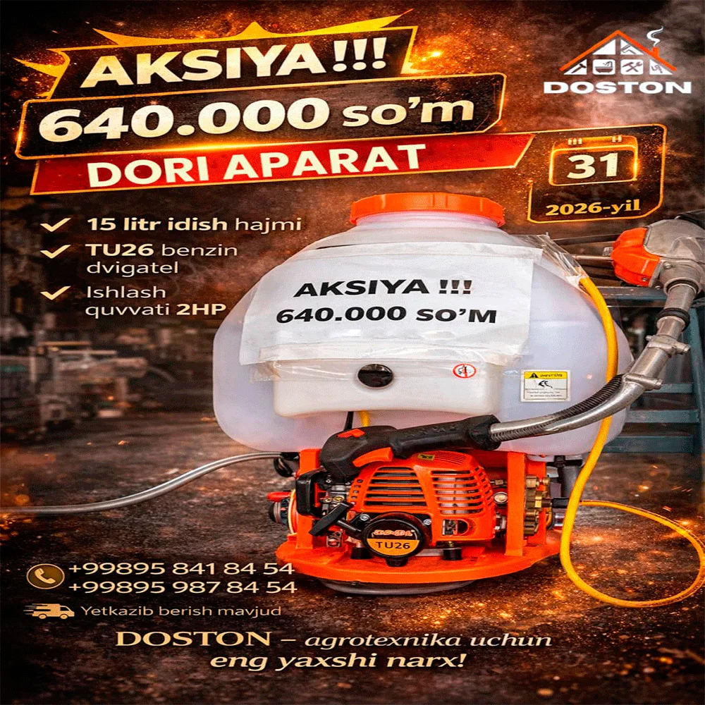 Bog` uchun dori sepish aparat motorli