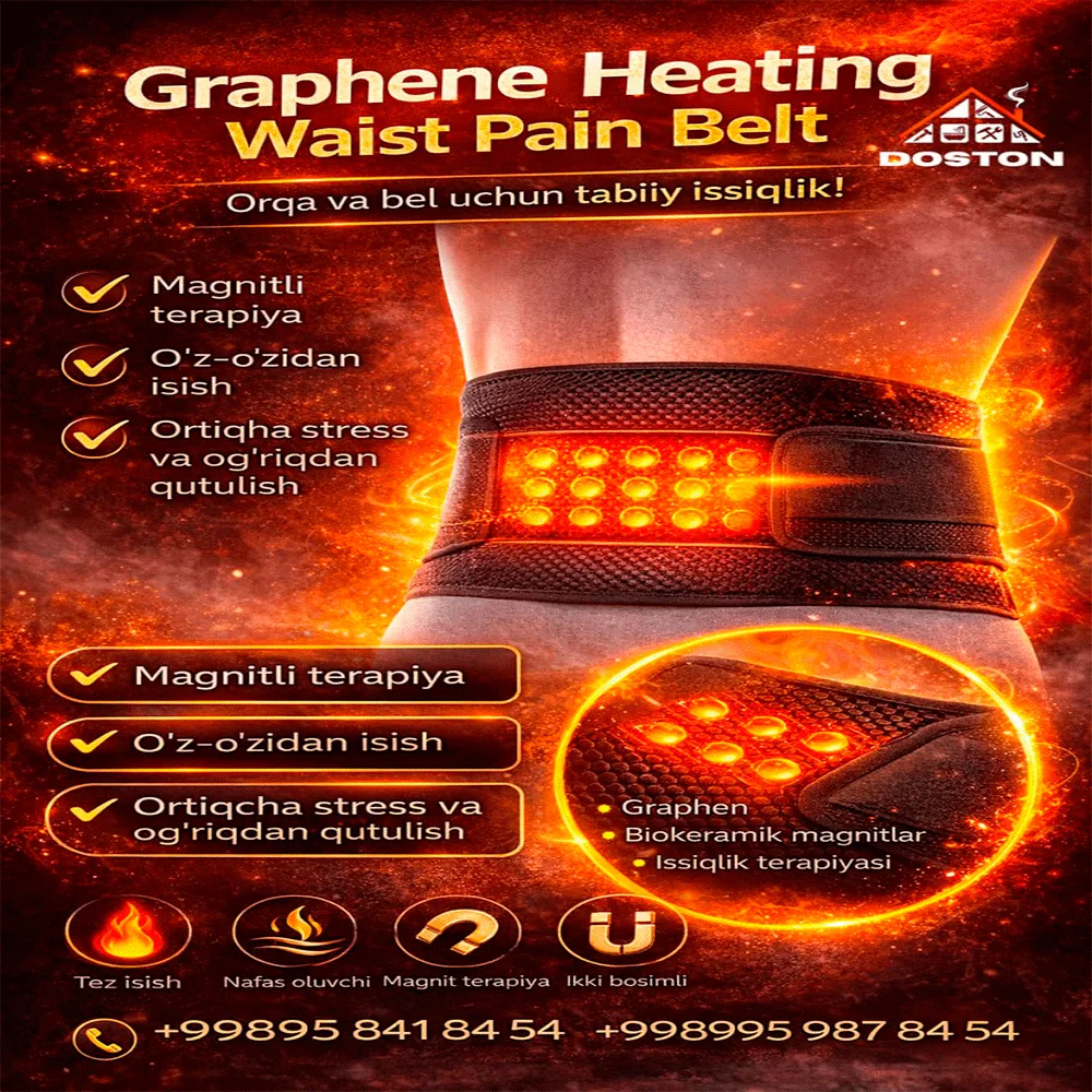 Graphene Heating Waist Pain Belt – zamonaviy isituvchi kamar.