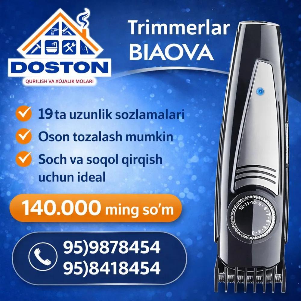 BIAOVA Soch va Soqol Trimmeri